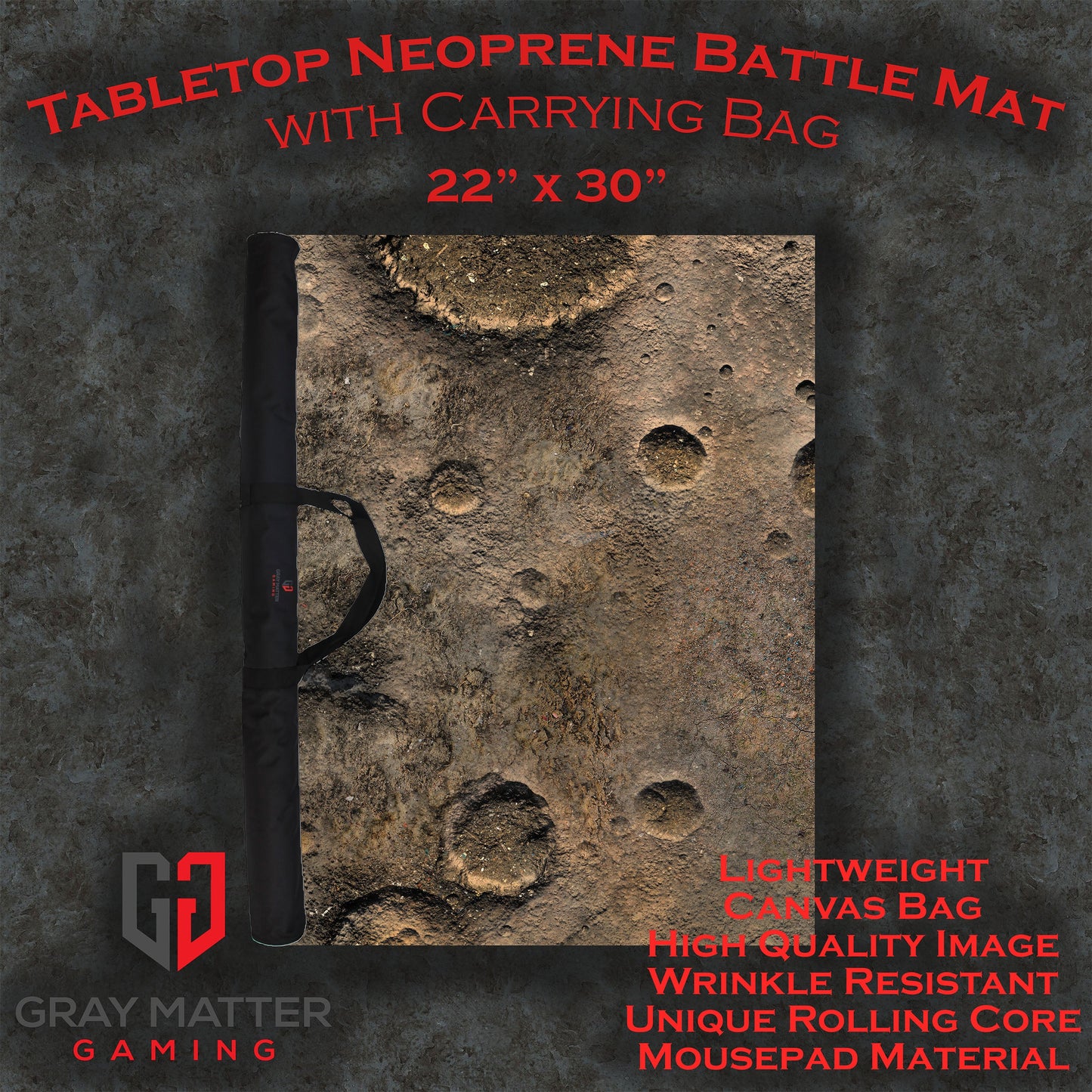 Blasted Battlefield - Neoprene Battle Mat with Bag
