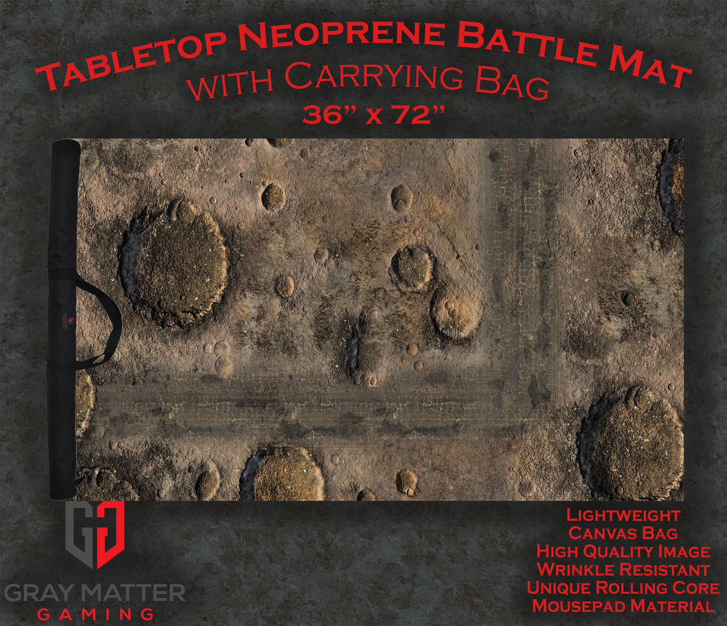 Blasted Battlefield - Neoprene Battle Mat with Bag