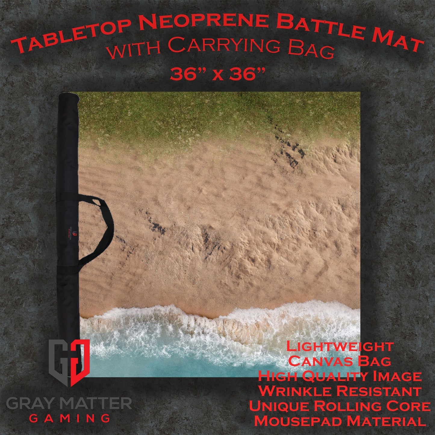 Coastal Shore - Neoprene Battle Mat with Bag