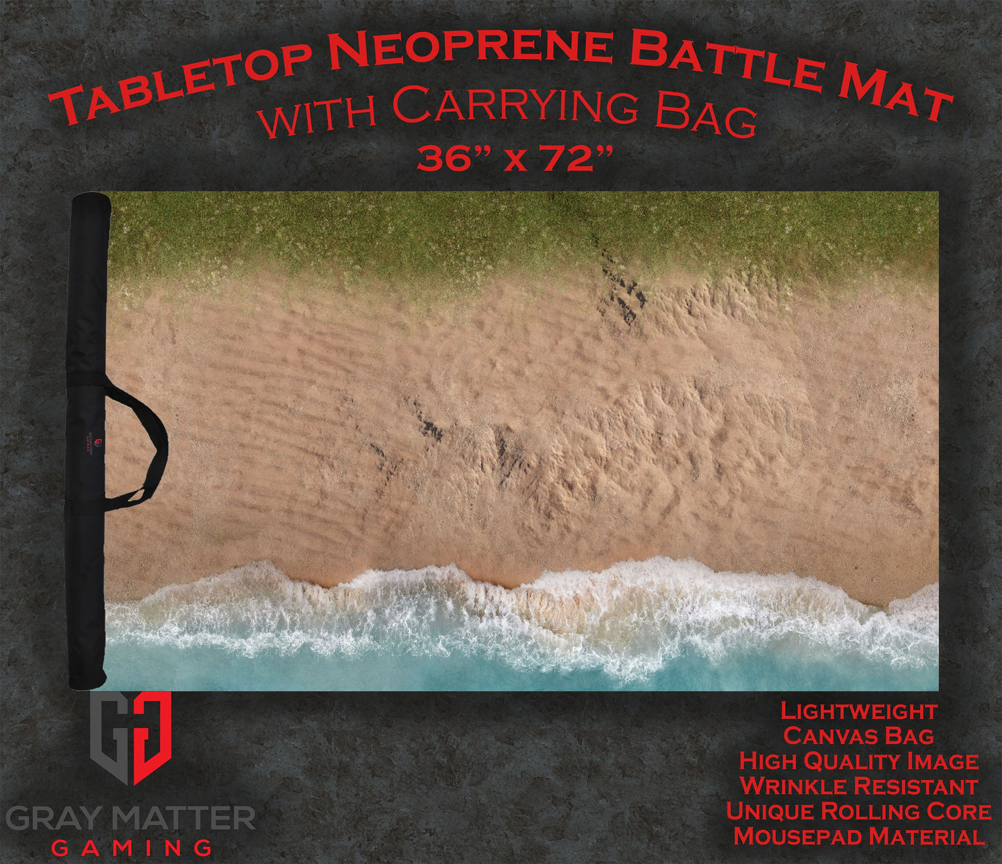 Coastal Shore - Neoprene Battle Mat with Bag