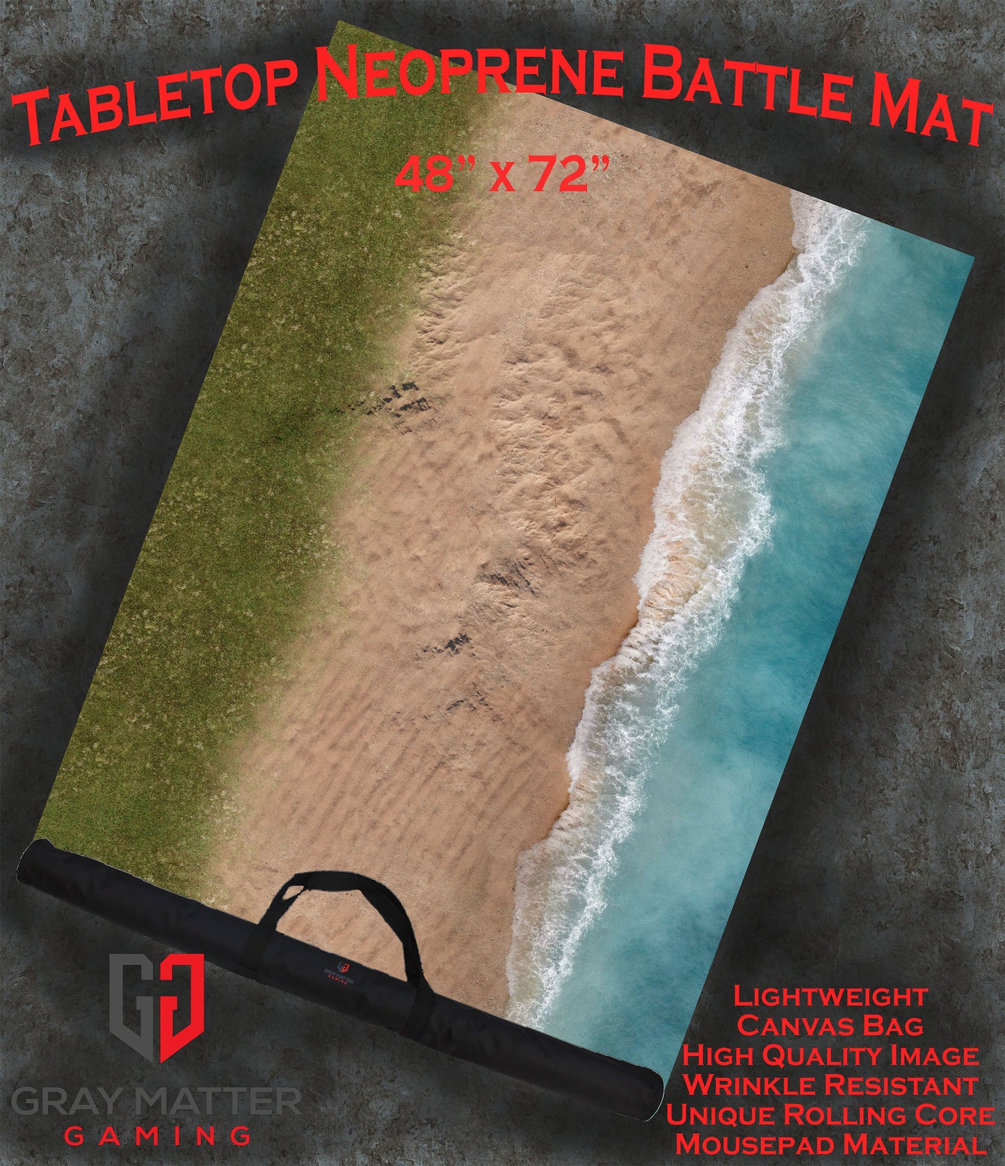 Coastal Shore - Neoprene Battle Mat with Bag