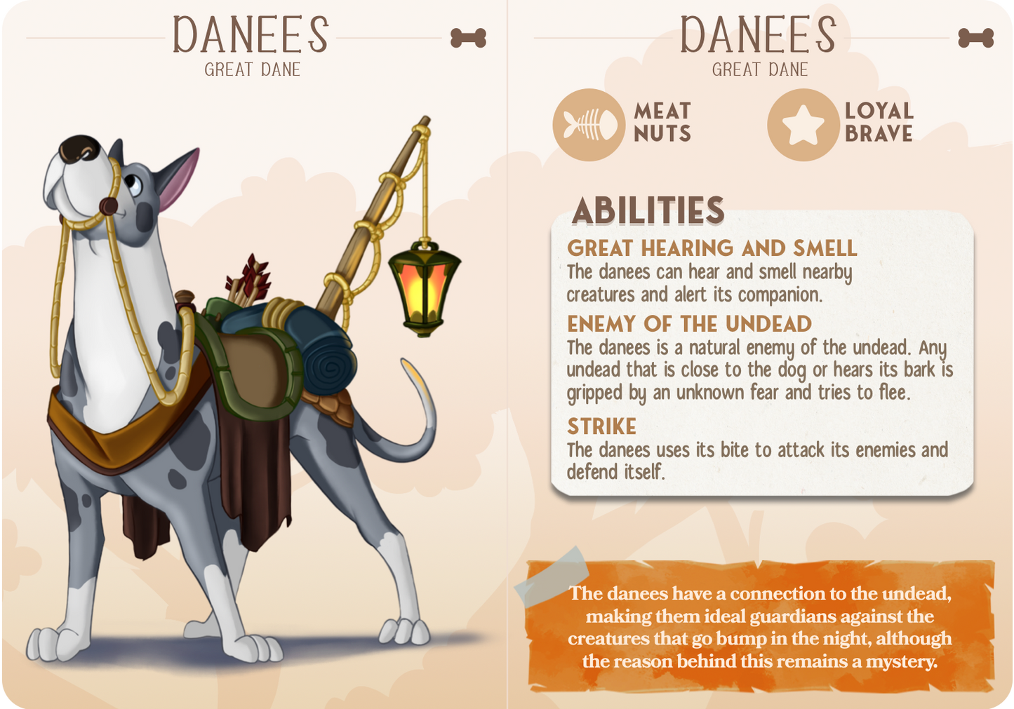 Danees the Great Dane - Companions - Dogs - For D&D Campaigns & Tabletop Games