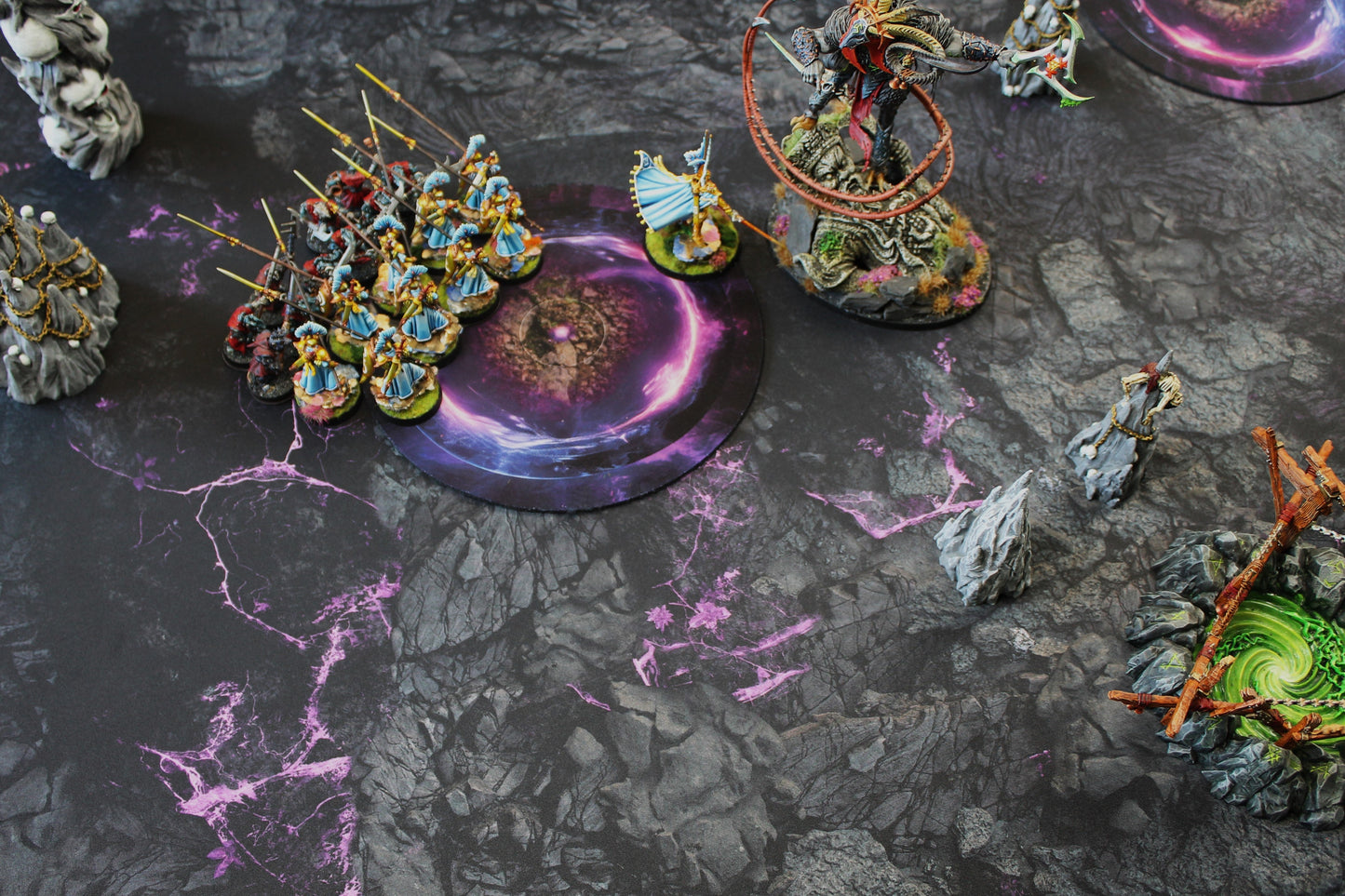 Double Sided 7.57" Neoprene Objective Markers - Green and Purple Energy