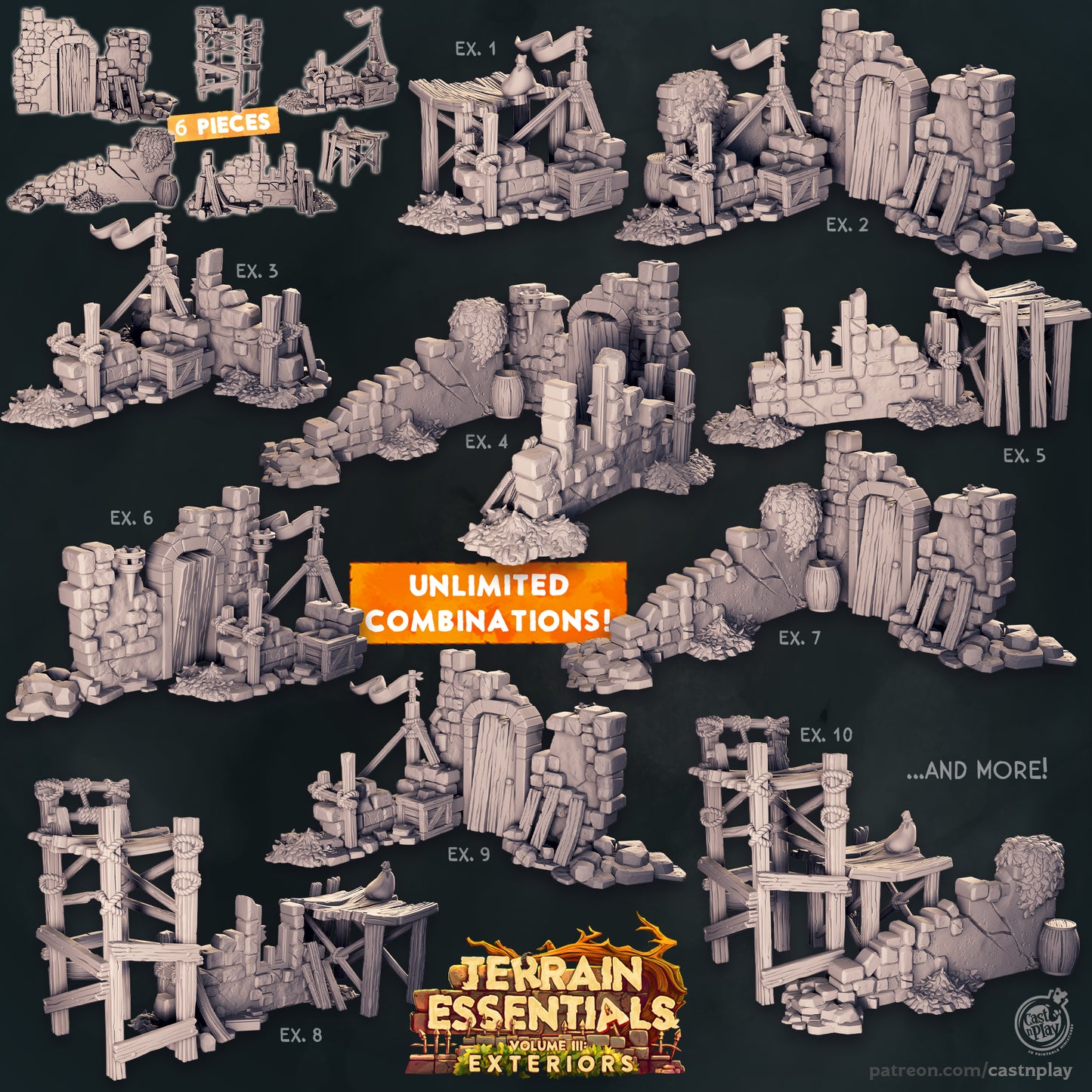 Terrain Essentials Modular Starter Set For D&D Campaigns & Tabletop Games