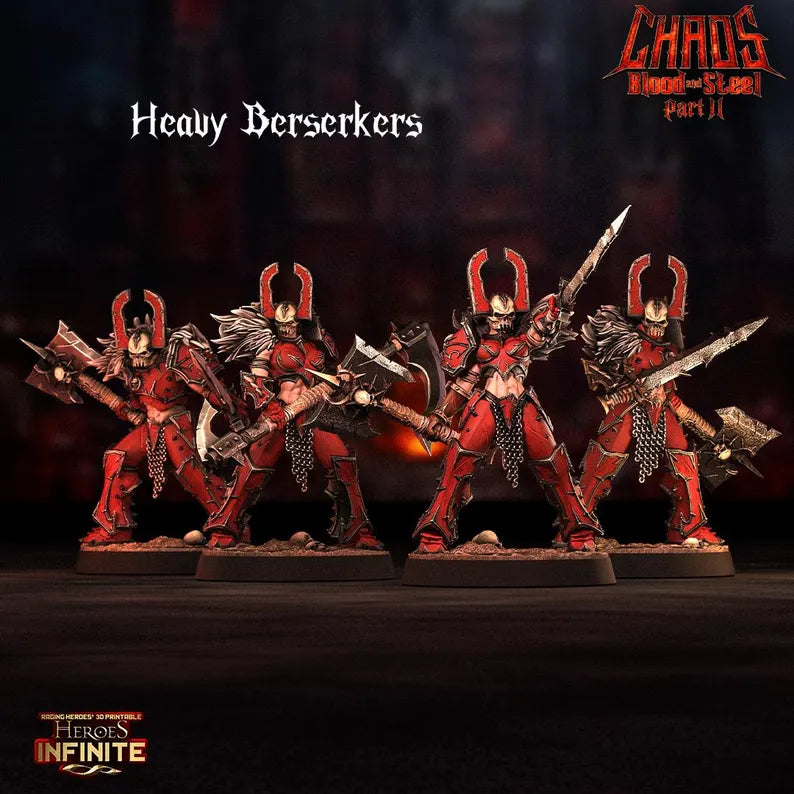 Heavy Berserkers - 5-Man Squad (4 Troops & 1 Leader)