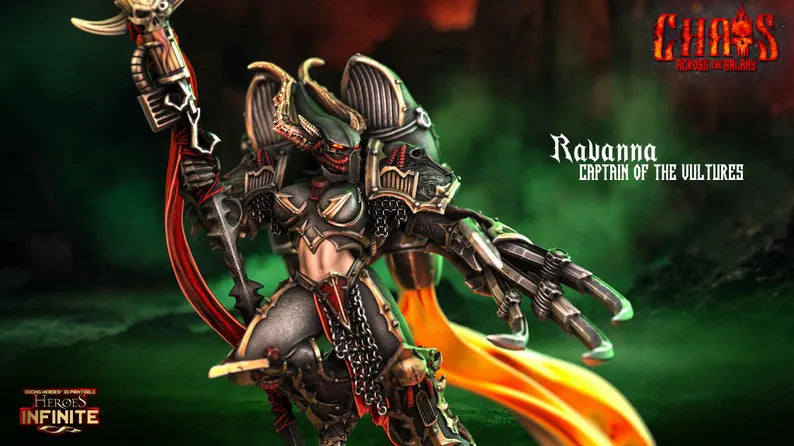 Ravanna Captain of the Vultures w/out Mask - Chaos Across the Galaxy | Compatible with Tabletop Wargames