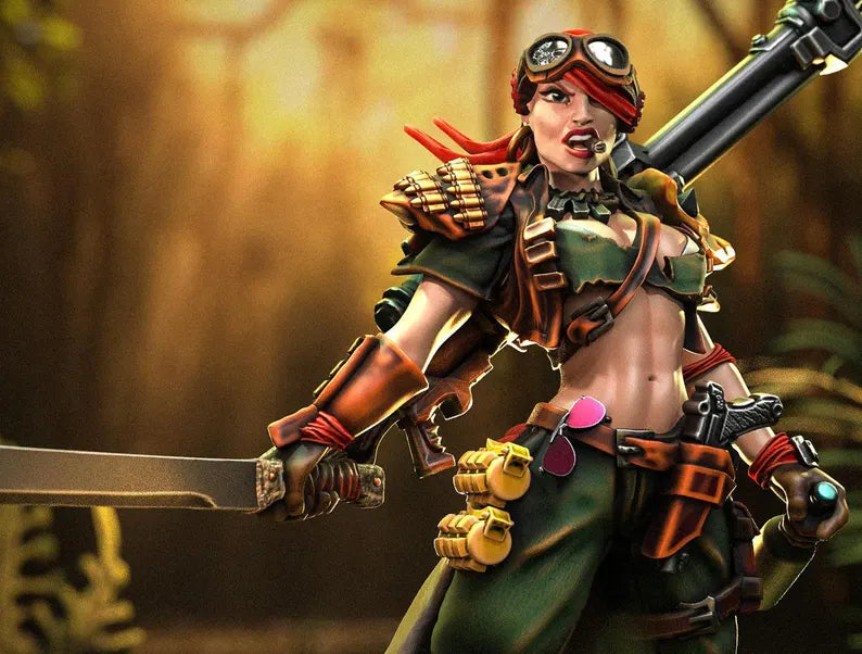Talia Leafstrike, Jungle Warrior - Imperial Commando | Compatible with Tabletop Wargames