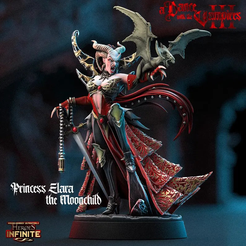 Princess Elara, the Moonchild - a Dance with the Vampires | Compatible with Tabletop Wargames