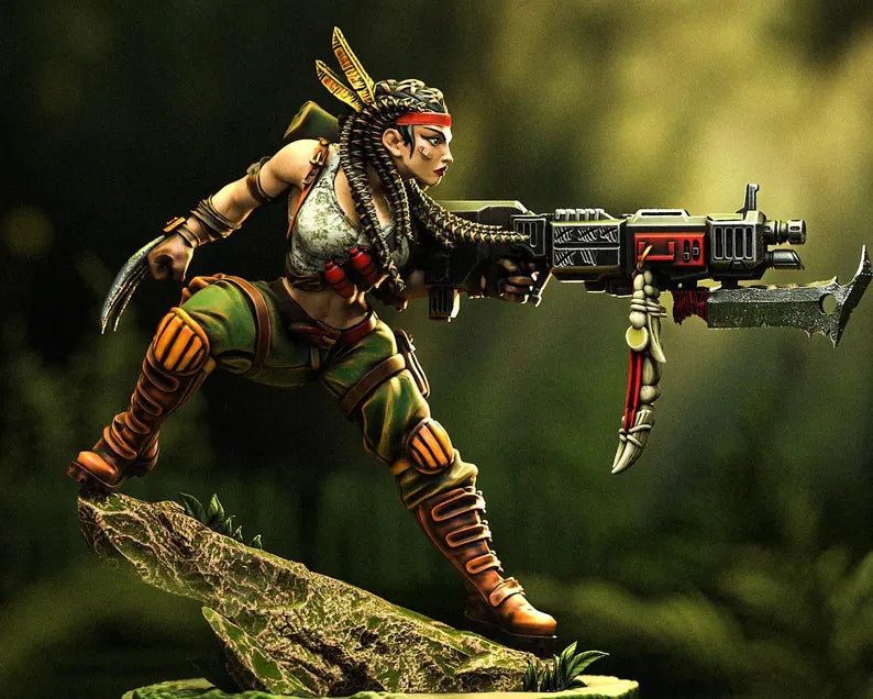 Kira Shadow of Terralon, Jungle Huntress (w/out Companion) - Imperial Commando | Compatible with Tabletop Wargames