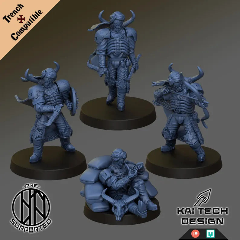 Sultanate Assassins (4-Man Squad) - Trench Warband Miniatures | Compatible with Tabletop Wargames