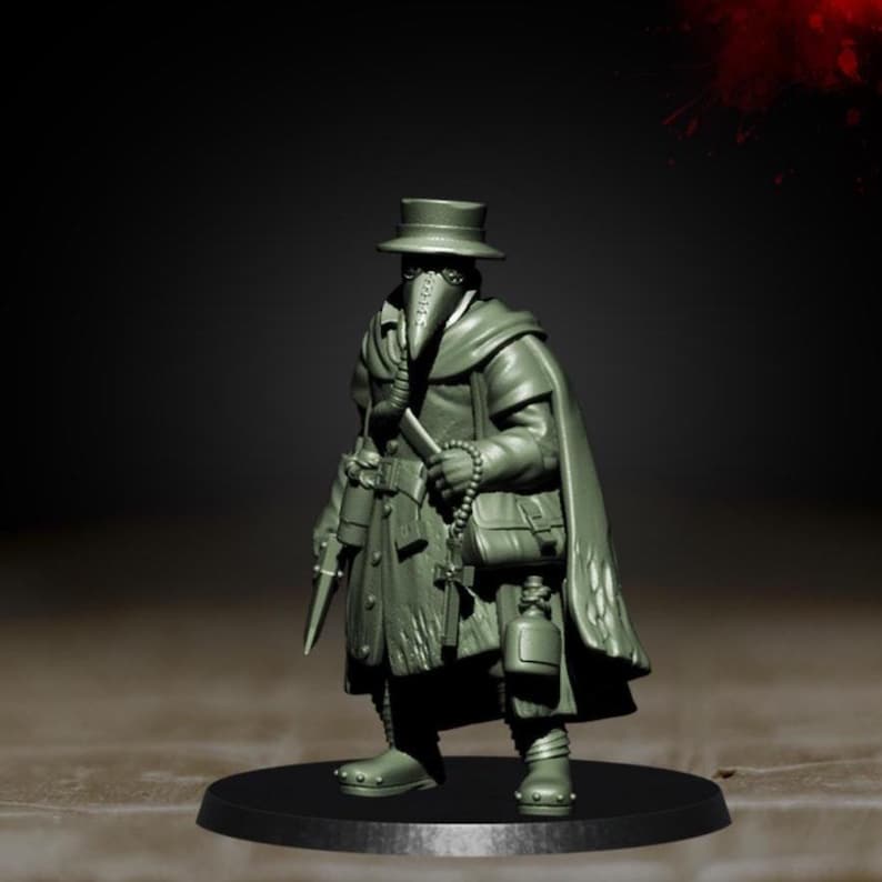 Combat Medic with Plague Mask - Trench Warband Miniatures | Compatible with Tabletop Wargames