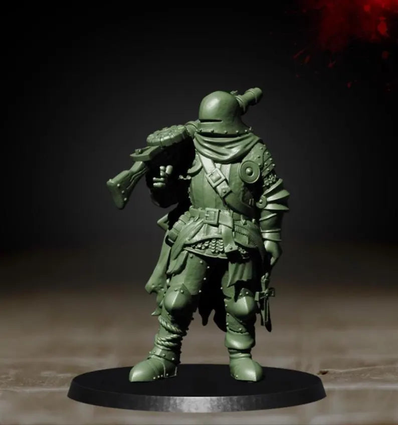 Shock Trooper with Lewisgun - Trench Warband Miniatures | Compatible with Tabletop Wargames