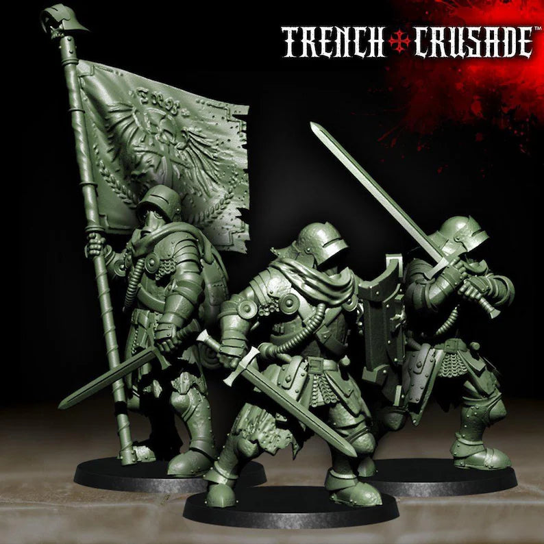 Shock Troopers 3 unit Set - Trench Warband Miniatures | Compatible with Tabletop Wargames