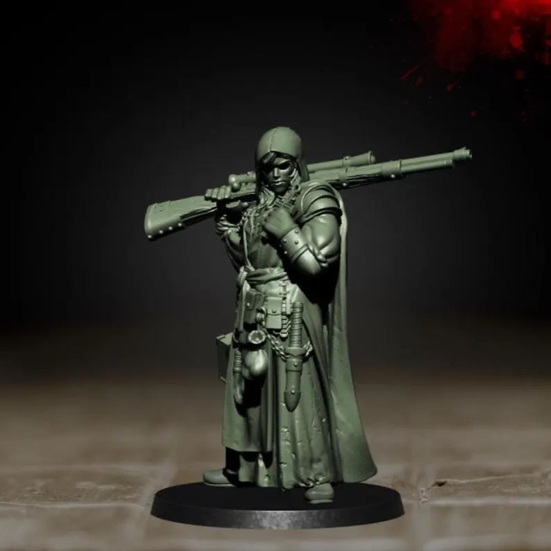 Sniper Prioress - Trench Warband Miniatures | Compatible with Tabletop Wargames