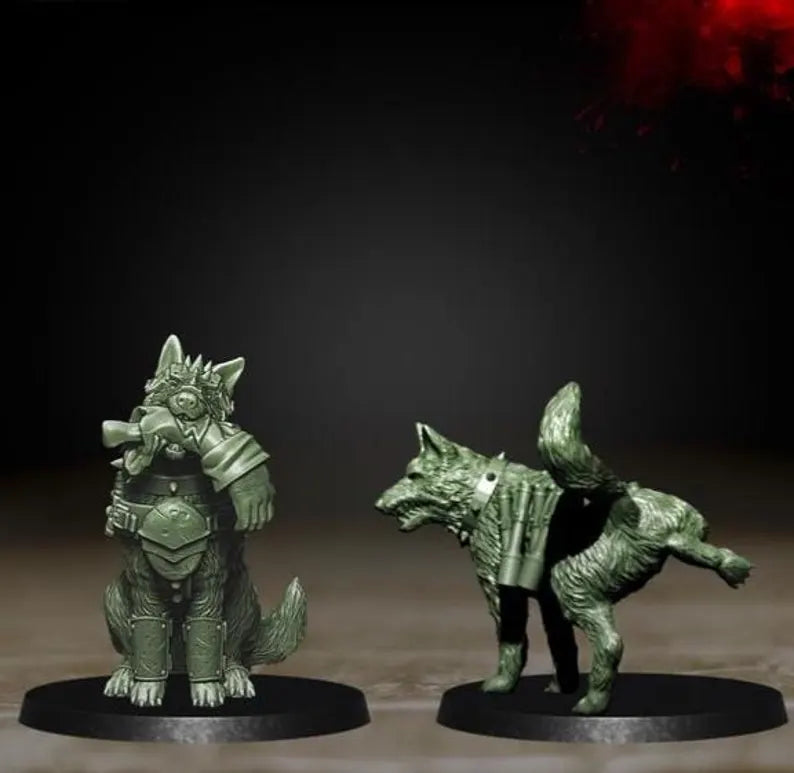 Wolf & Rolf, Battlefield Companions - Trench Warband Miniatures | Compatible with Tabletop Wargames