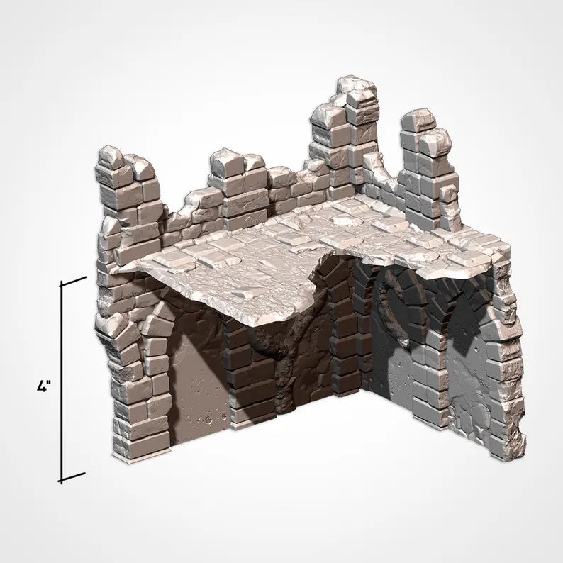 ABANDONED RUINS GW – Complete Terrain Set for Skirmish Wargames | For D&D Campaigns & Tabletop Games
