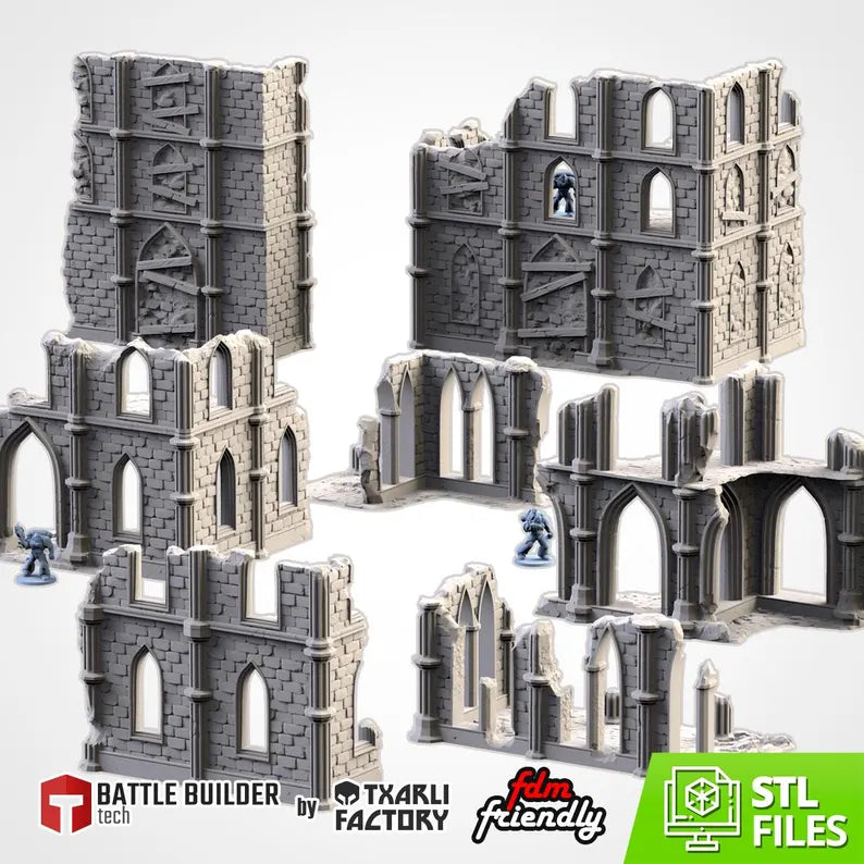 Temple Ruins WTC Set - Official WTC Approved Terrain | For D&D Campaigns & Tabletop Games
