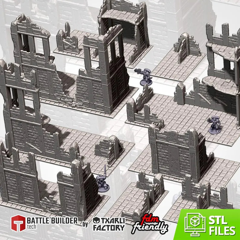 City Ruins – Complete Terrain Set for Skirmish Wargames | For D&D Campaigns & Tabletop Games