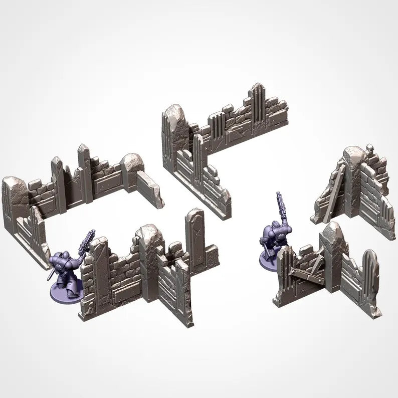 City Ruins – Complete Terrain Set for Skirmish Wargames | For D&D Campaigns & Tabletop Games