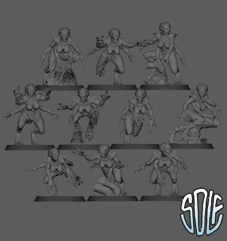 Xeno Stalkers - Alien Vanguard Swarm | Compatible with W40K/WG/SF