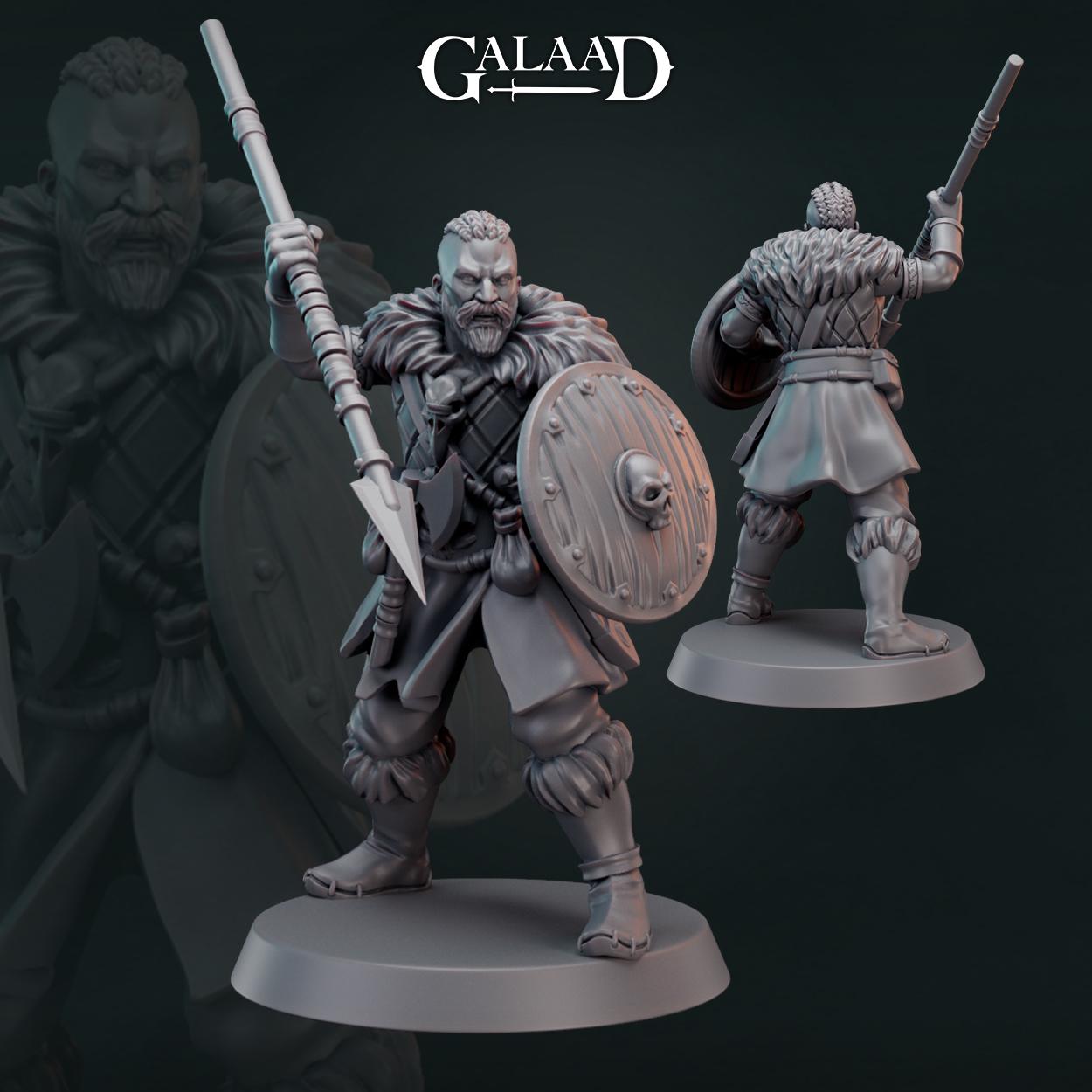 Norse Fighter Bundle: 3D Resin Printed DnD (D&D) Pathfinder Miniatures