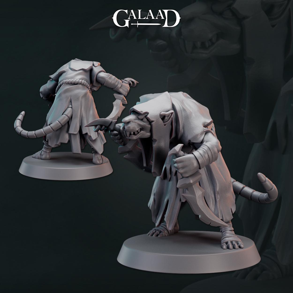 Ratfolk Bundle: 3D Resin Printed DnD (D&D) Pathfinder Miniatures