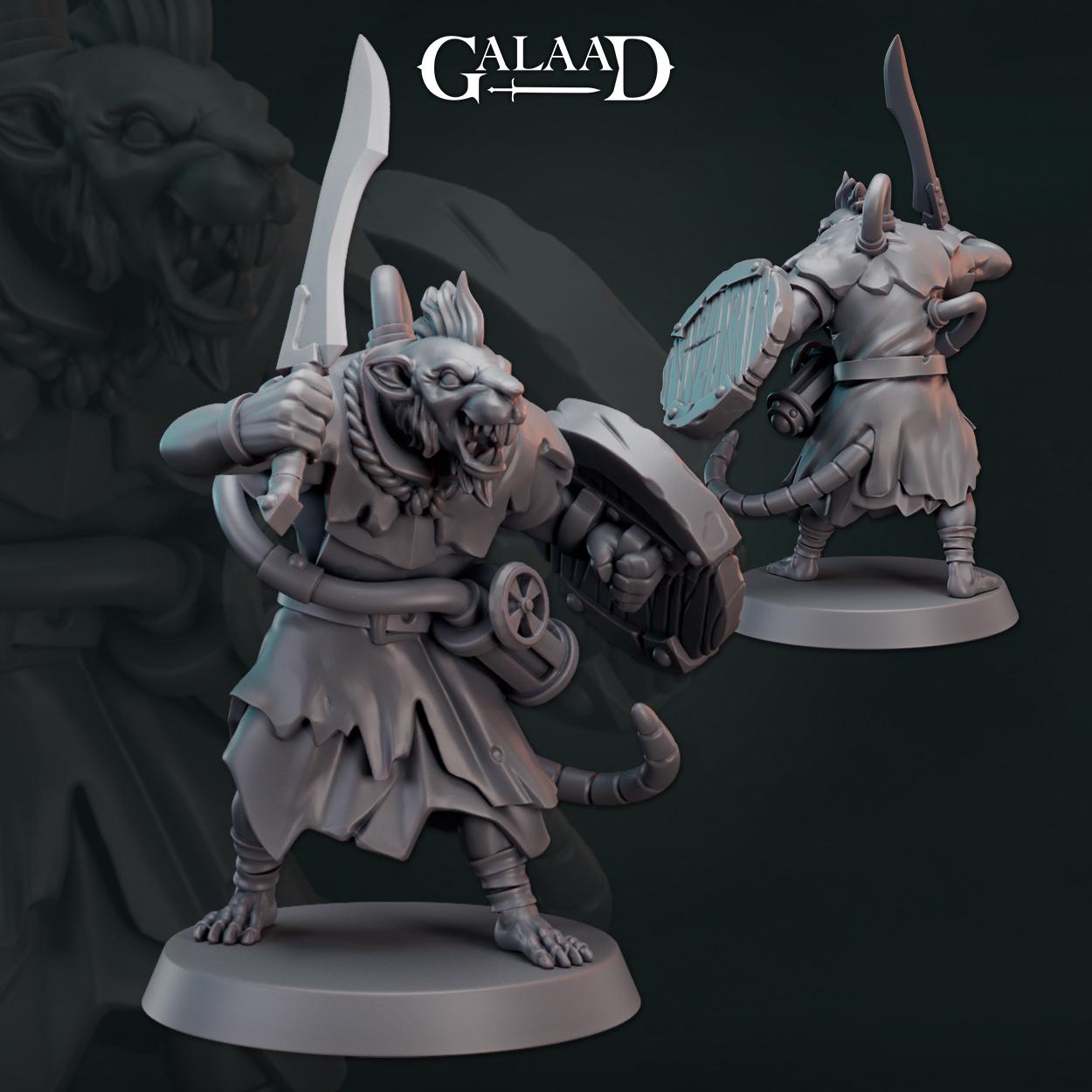 Ratfolk Bundle: 3D Resin Printed DnD (D&D) Pathfinder Miniatures