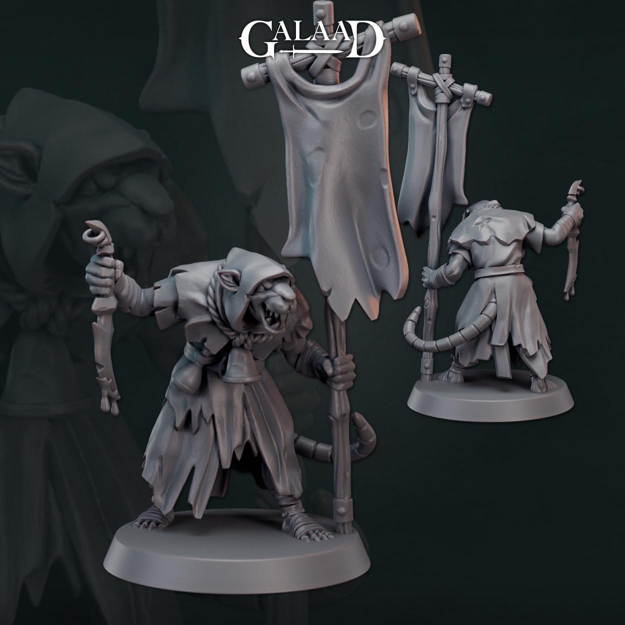 Ratfolk Bundle: 3D Resin Printed DnD (D&D) Pathfinder Miniatures