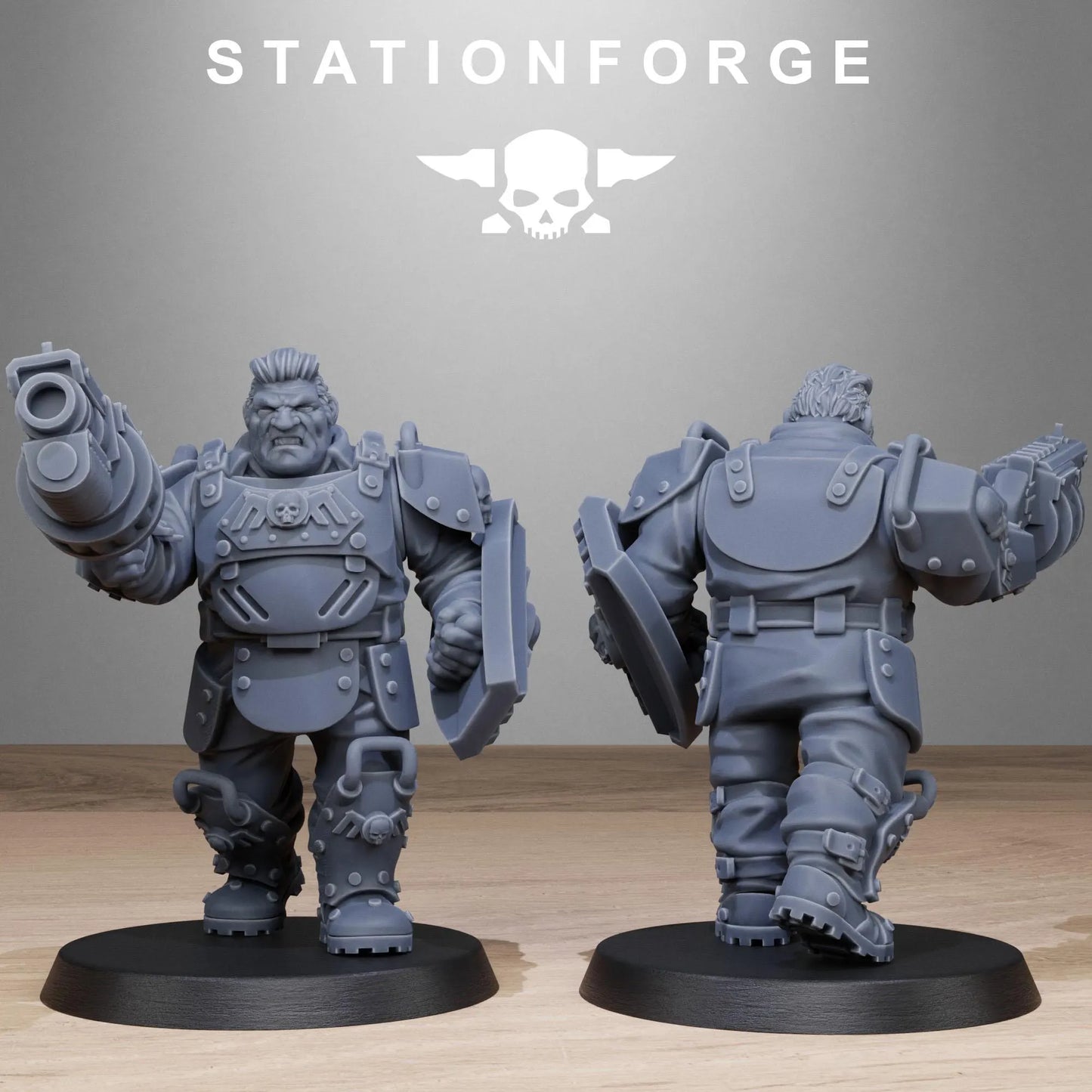 Grim Guard Armored Mutants – Brute Force Reinforcements | Compatible with W40K/WG/SF