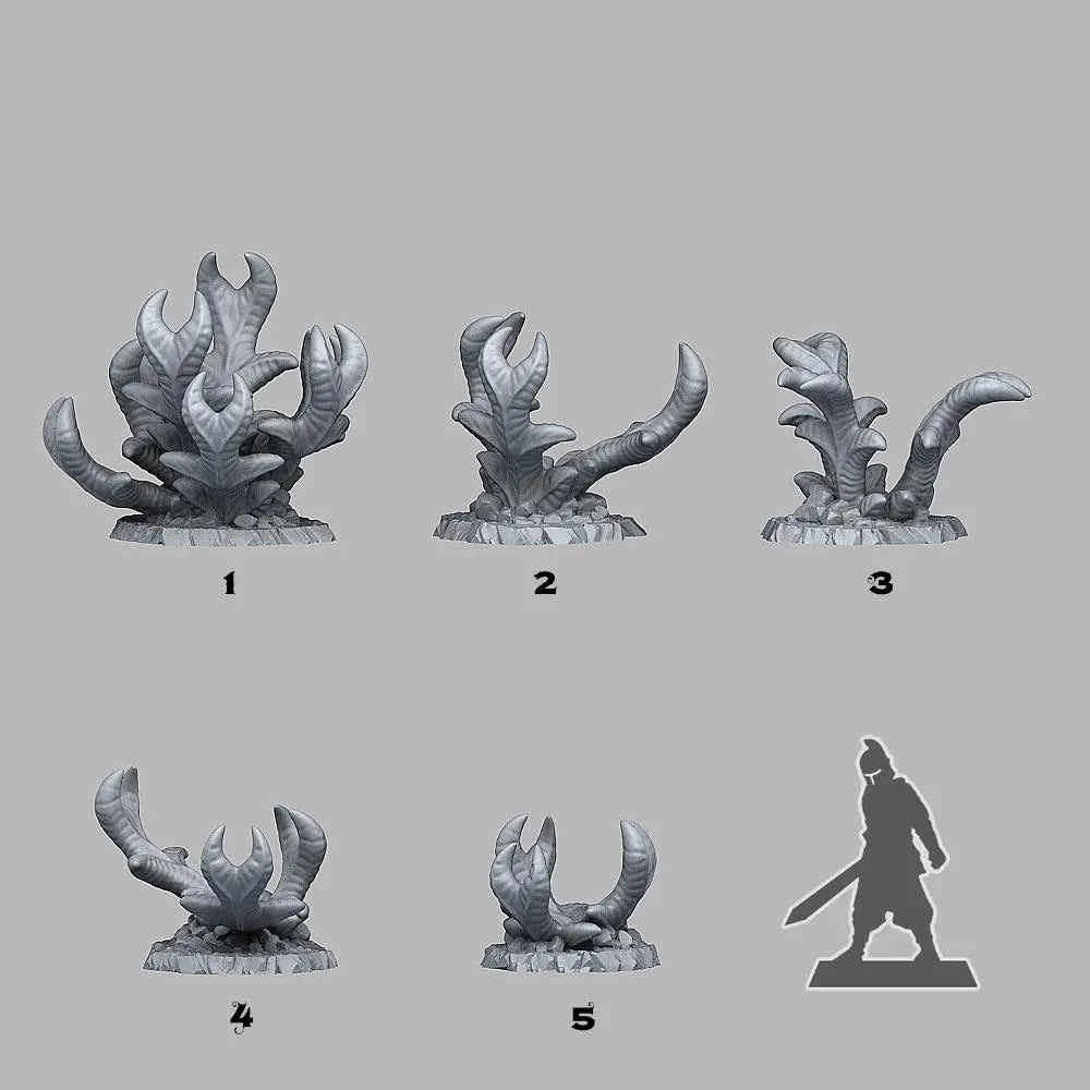 Dangerous Claw Plants - Terrain Scatter | 3D Resin Printed DnD (D&D) Pathfinder Miniatures