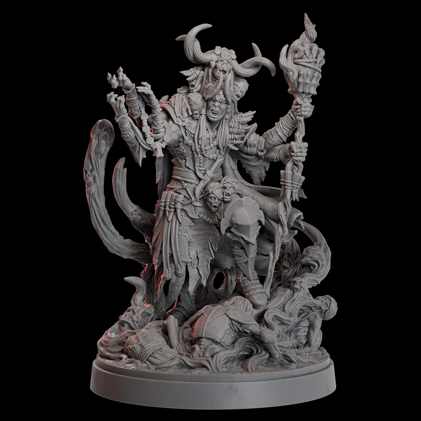 In’Gor “The Spiritbound”, Shaman Champion - Malediction | Compatible with Tabletop Wargames