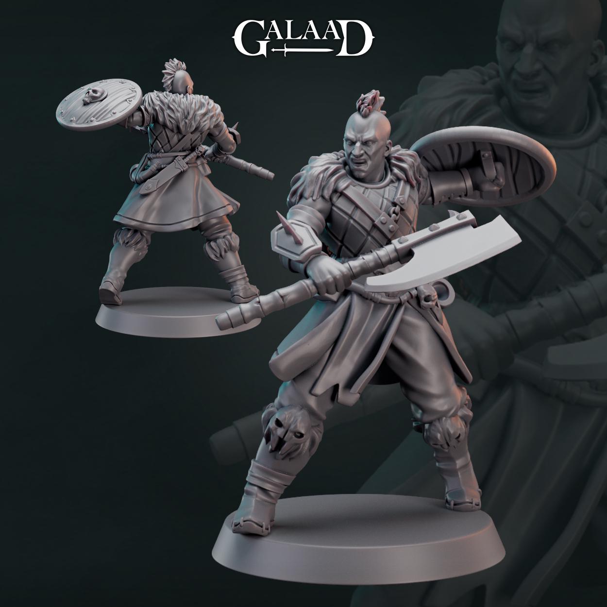 Norse Fighter Bundle: 3D Resin Printed DnD (D&D) Pathfinder Miniatures