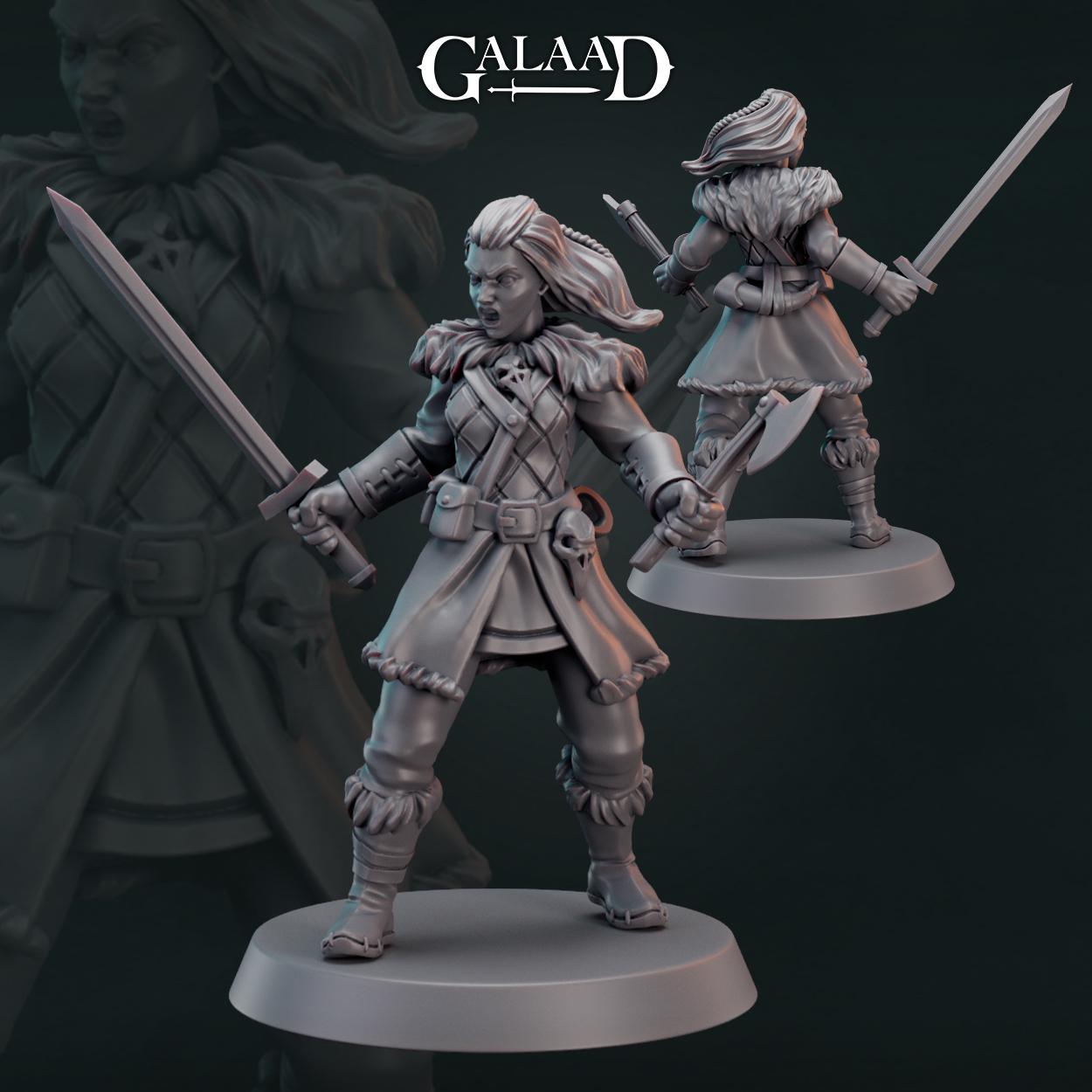 Norse Fighter Bundle: 3D Resin Printed DnD (D&D) Pathfinder Miniatures
