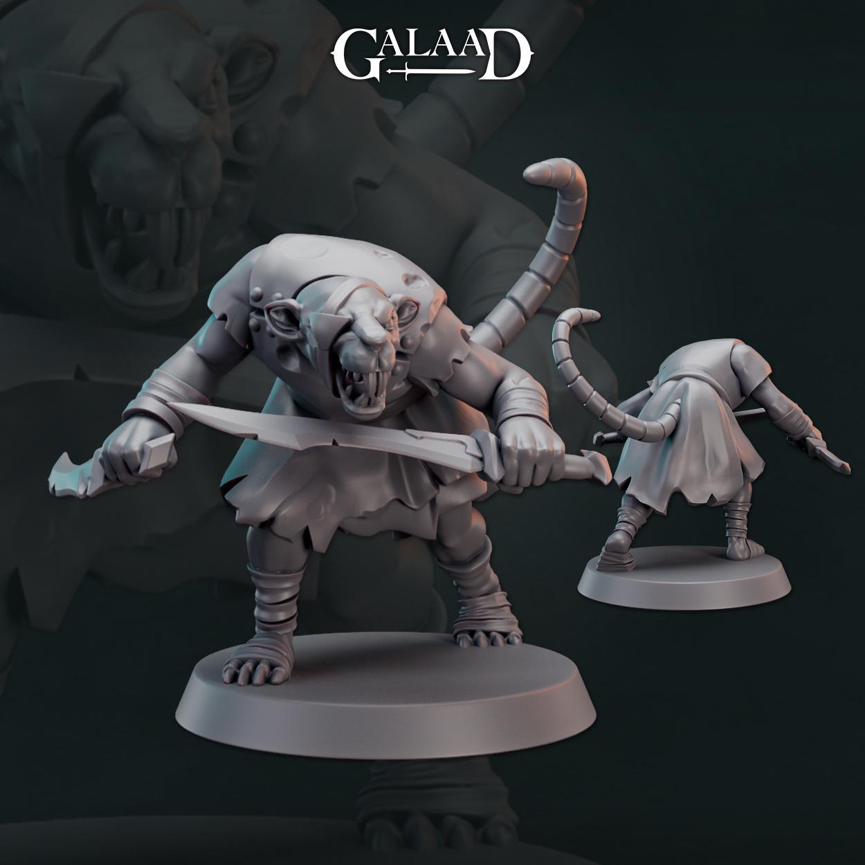 Ratfolk Bundle: 3D Resin Printed DnD (D&D) Pathfinder Miniatures