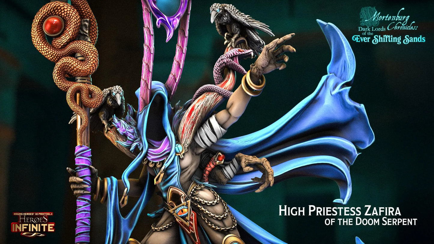 High Priestess Zafira of the Doom Serpent - Ever Shifting Sands | Compatible with Tabletop Wargames