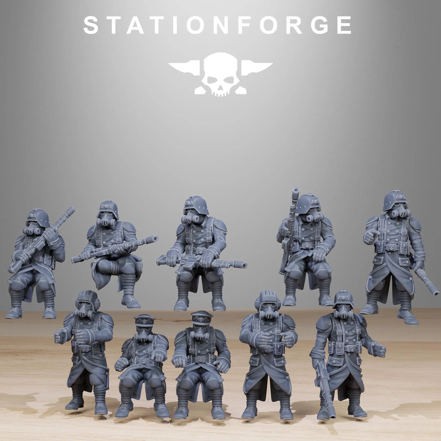 Grim Guard Heavy Gunship Transport - Helicopter Drop Team | Compatible with W40K/WG/SF