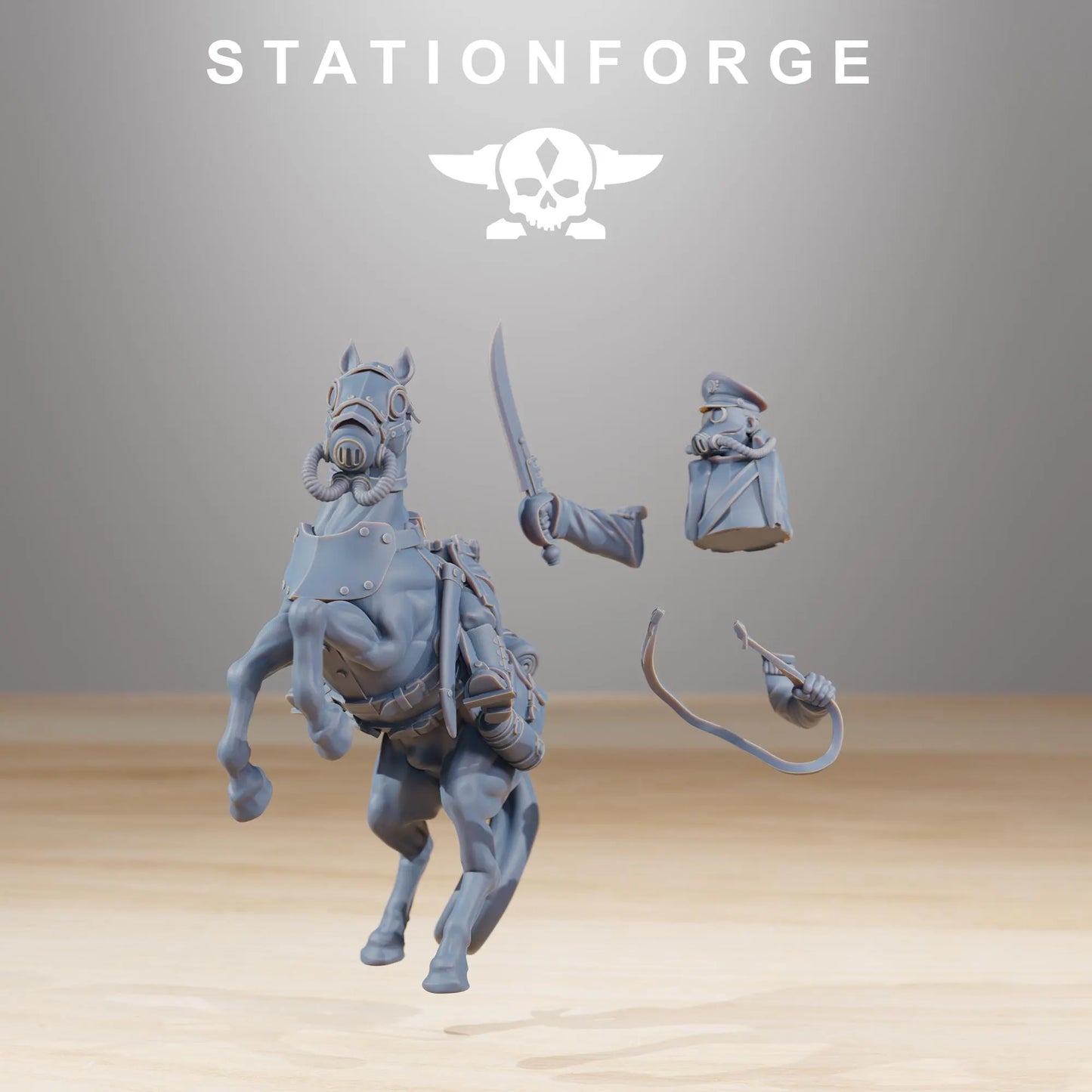 Grim Guard Cavalry Captain | Compatible with W40K/WG/SF