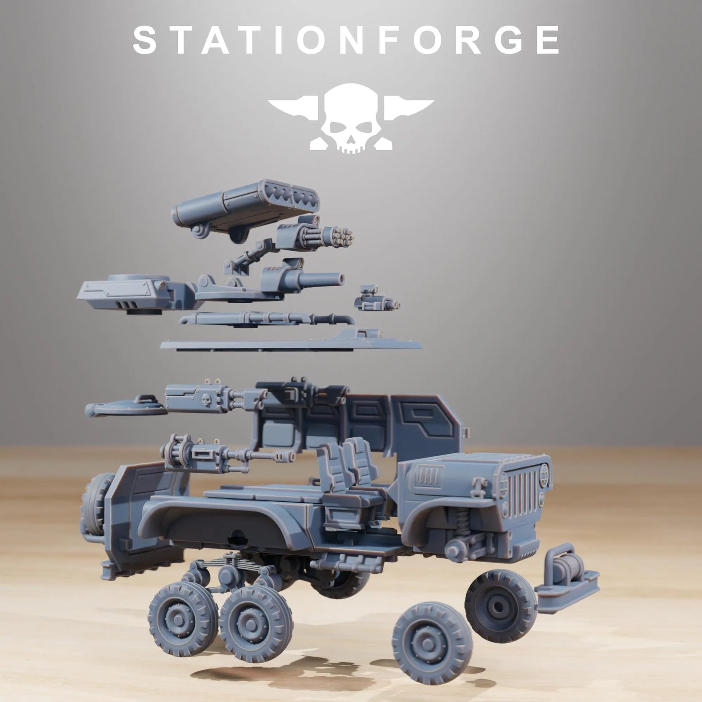 Grim Guard Armored Vehicle - Ultimate Battlefield Transport | Compatible with W40K/WG/SF