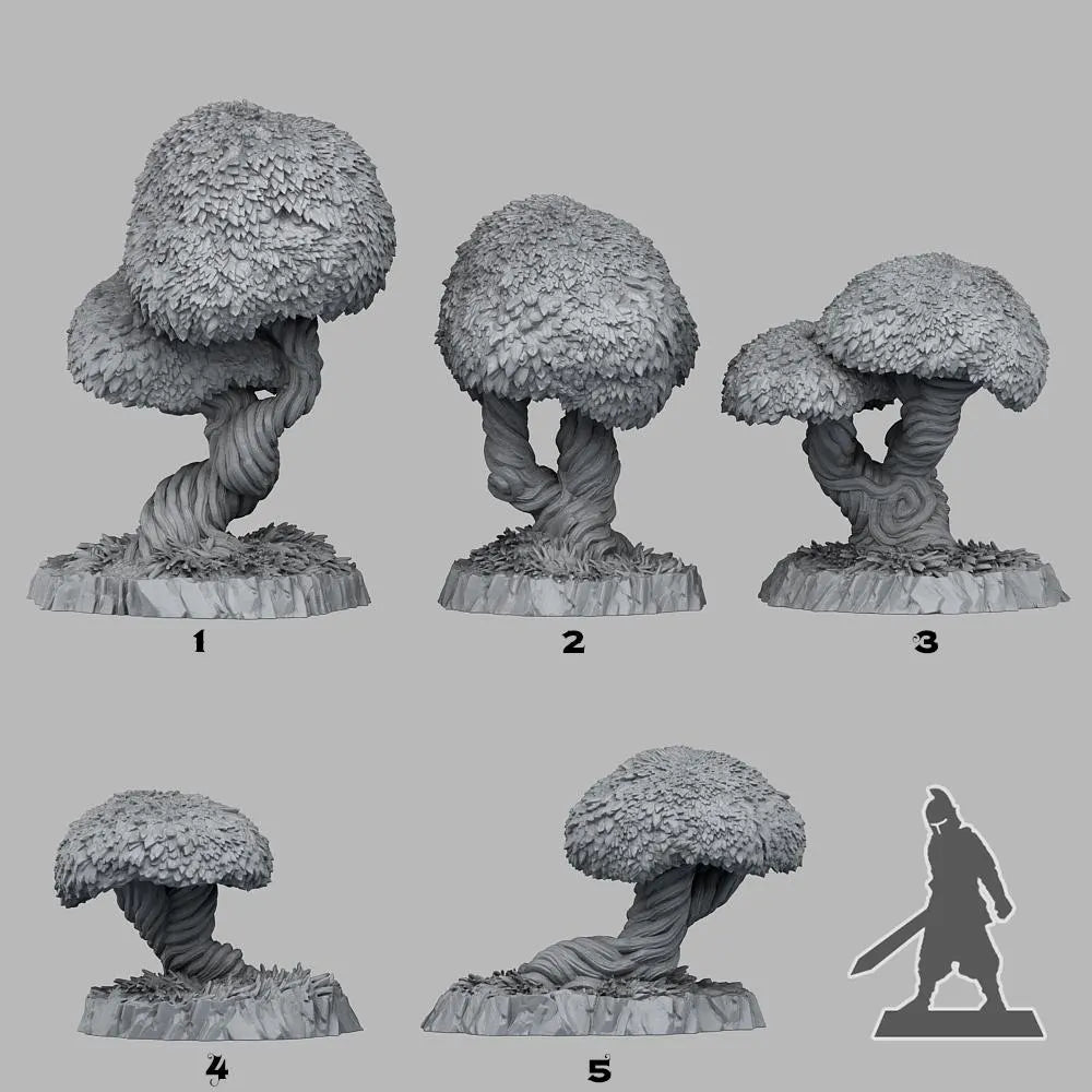 Majestic Enchanted Trees – Terrain Scatter | 3D Resin Printed DnD (D&D) Pathfinder Miniatures