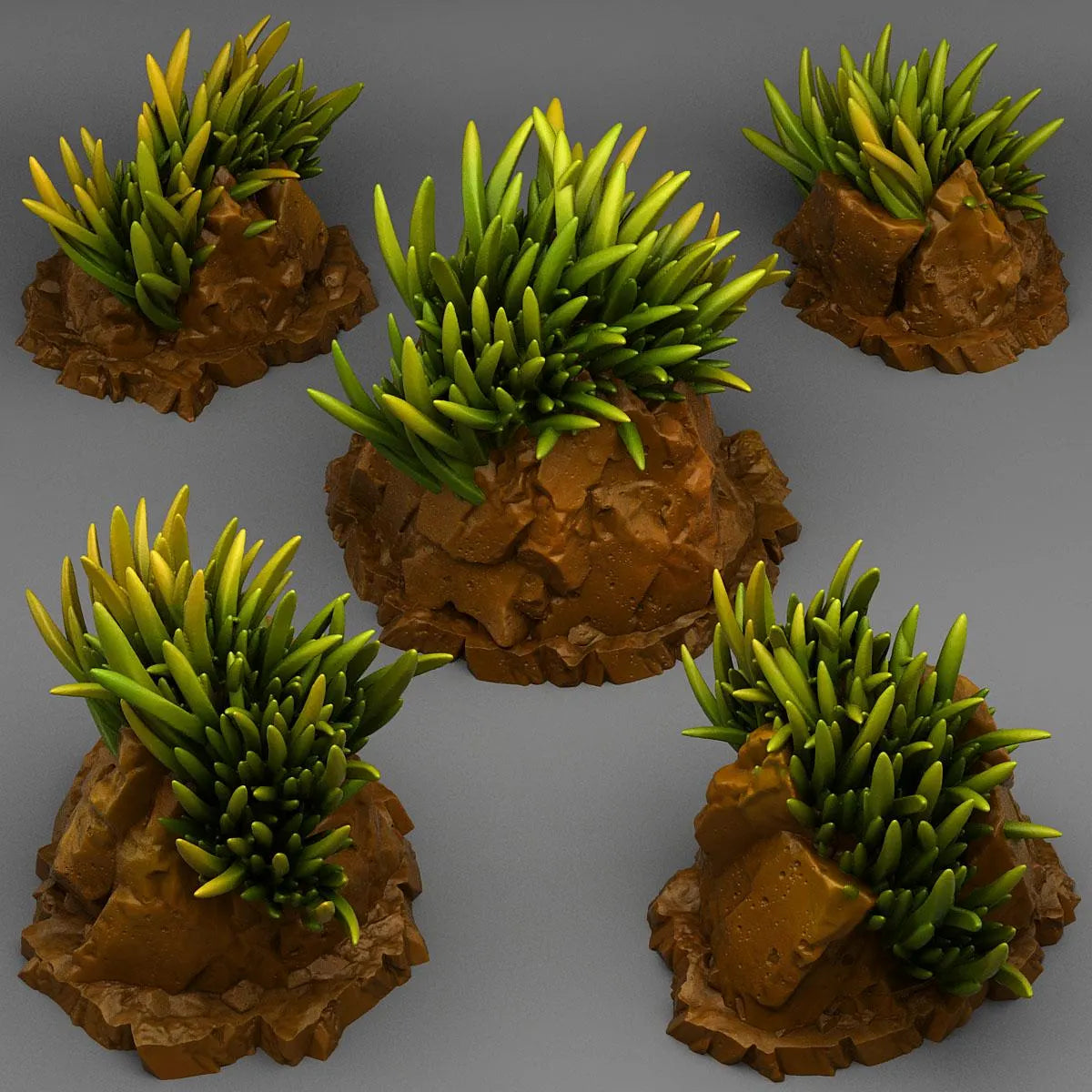 Mountain Grass – Natural Terrain Scatter | 3D Resin Printed DnD (D&D) Pathfinder Miniatures