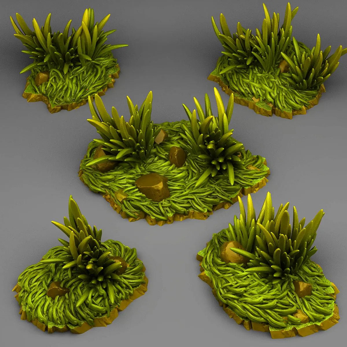 Wild Grass – Natural Terrain Scatter | 3D Resin Printed DnD (D&D) Pathfinder Miniatures