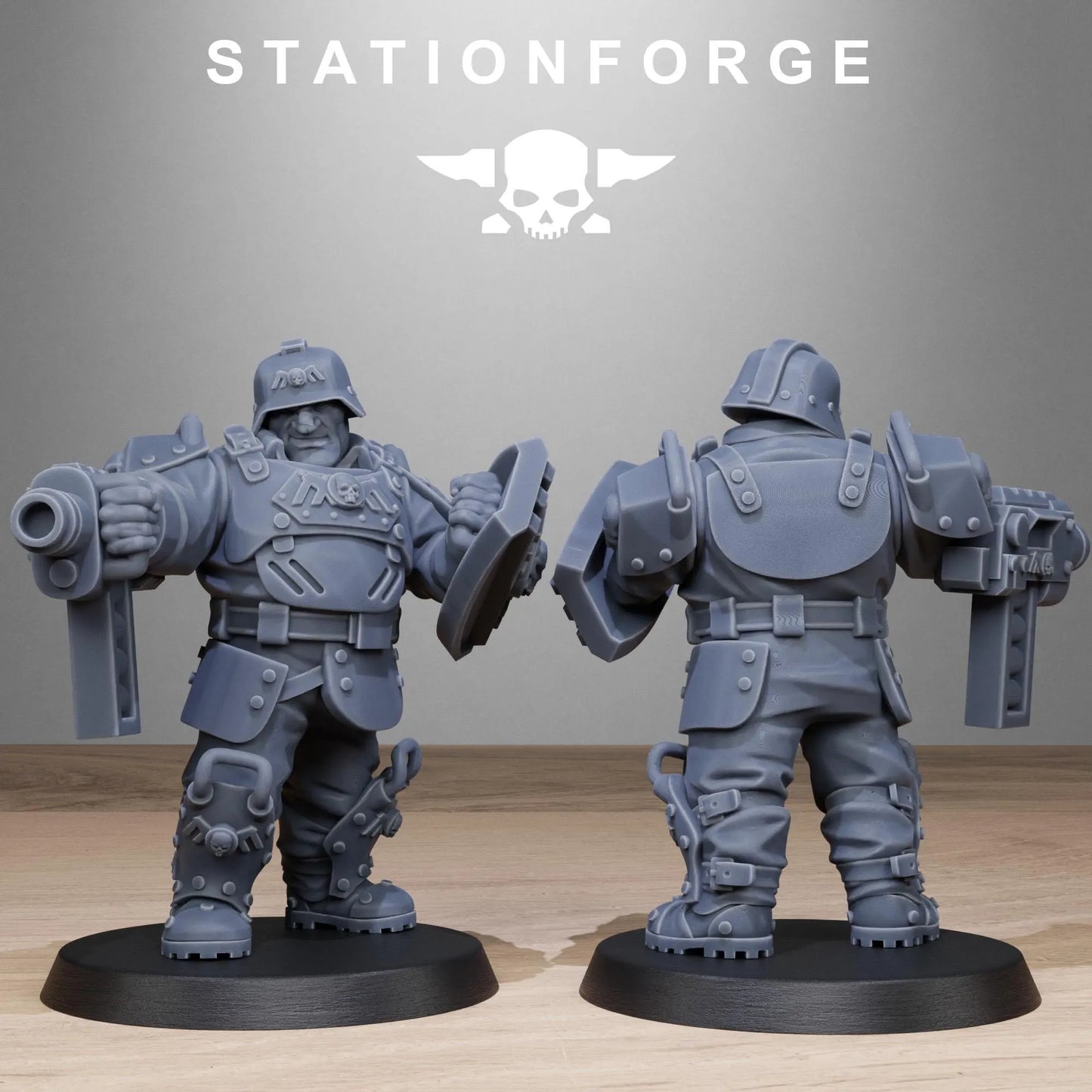 Grim Guard Armored Mutants – Brute Force Reinforcements | Compatible with W40K/WG/SF