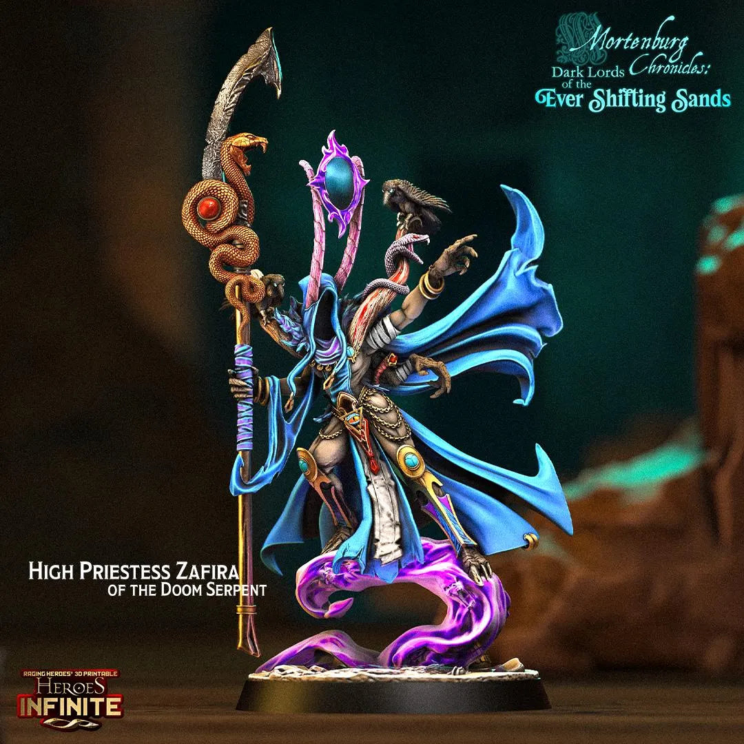 High Priestess Zafira of the Doom Serpent - Ever Shifting Sands | Compatible with Tabletop Wargames
