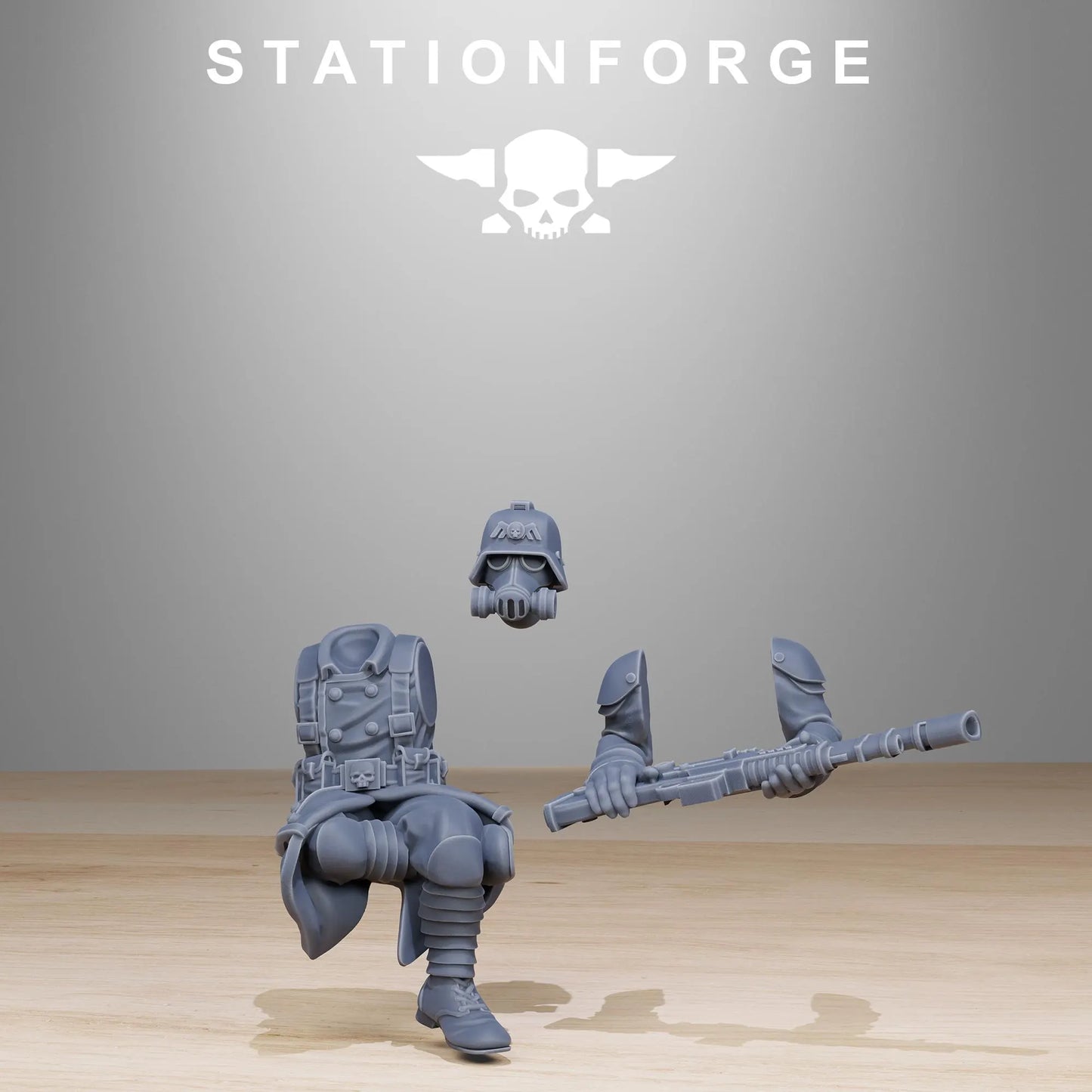Grim Guard Heavy Gunship Transport - Helicopter Drop Team | Compatible with W40K/WG/SF