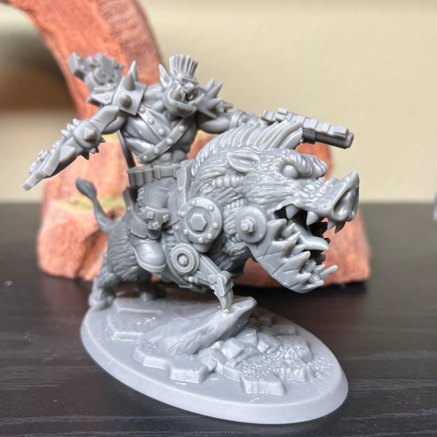 Ork Boar Riders Squad with Boss - 4 Man Squad | Compatible with W40K/WG/SF