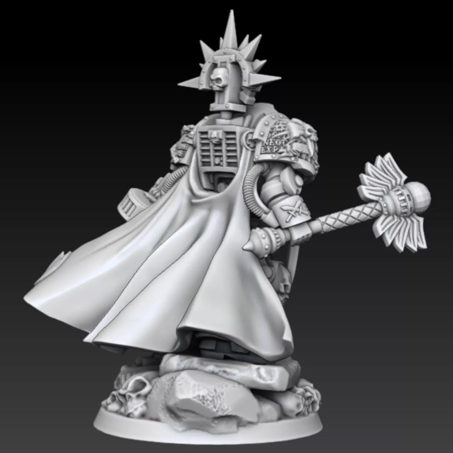 Silver Wardens Chaplain - Holy Psy-Brain Space Priest | For Tabletop Wargames