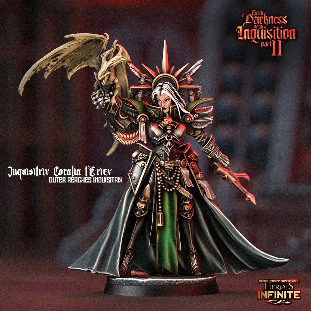 Inquisitrix Coralia t’Eriex, Outer Reaches Inquisitrix - Grim Darkness | Compatible with Tabletop Wargames