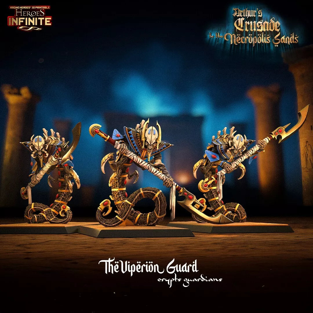 Viperion Guard, Crypt Guardians Unit - Necropolis Sands | Compatible with Tabletop Wargames