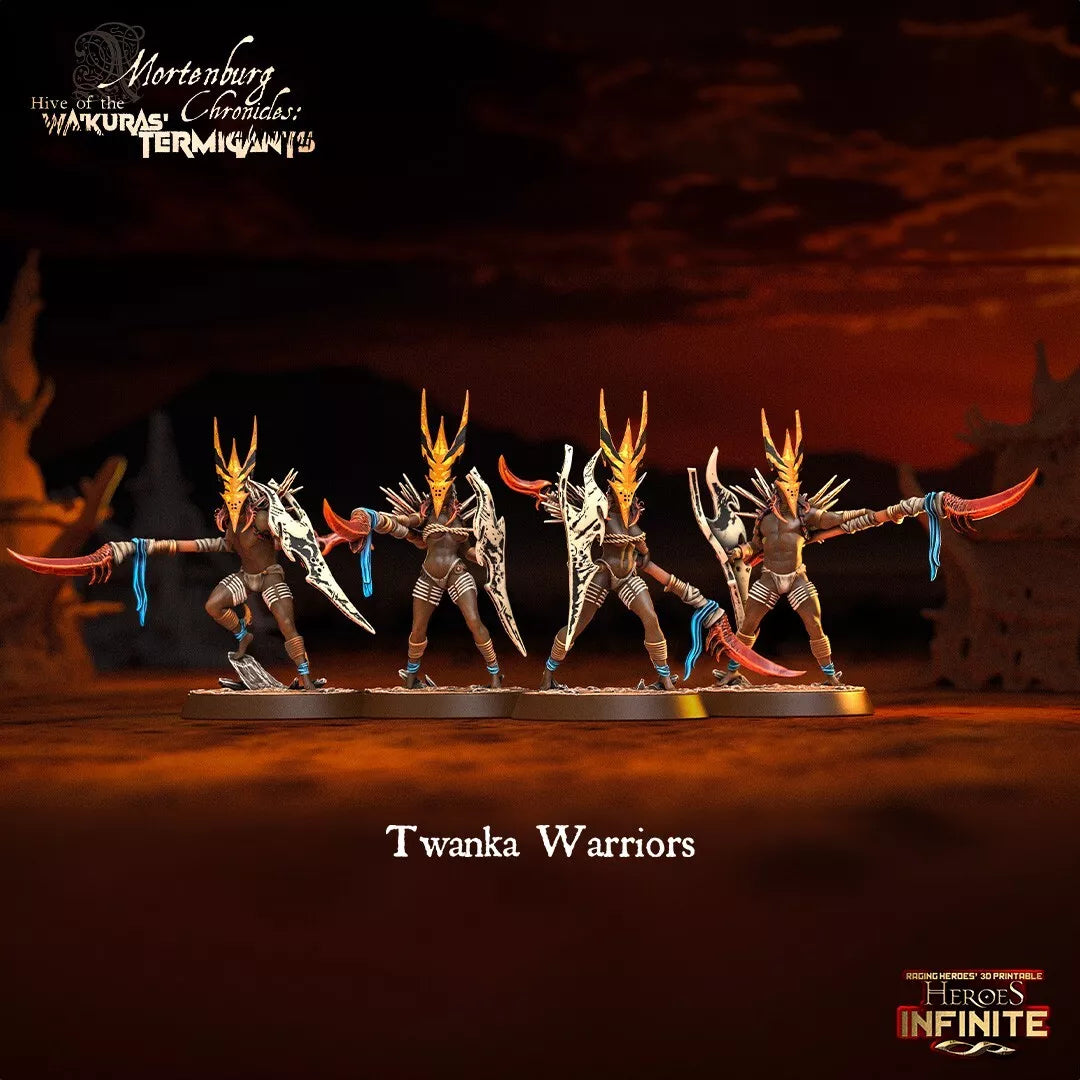 Twanka Warriors, Fierce 5-Man Unit with Leader and Troops - Wa'Kura's Termigants | Compatible with Tabletop Wargames