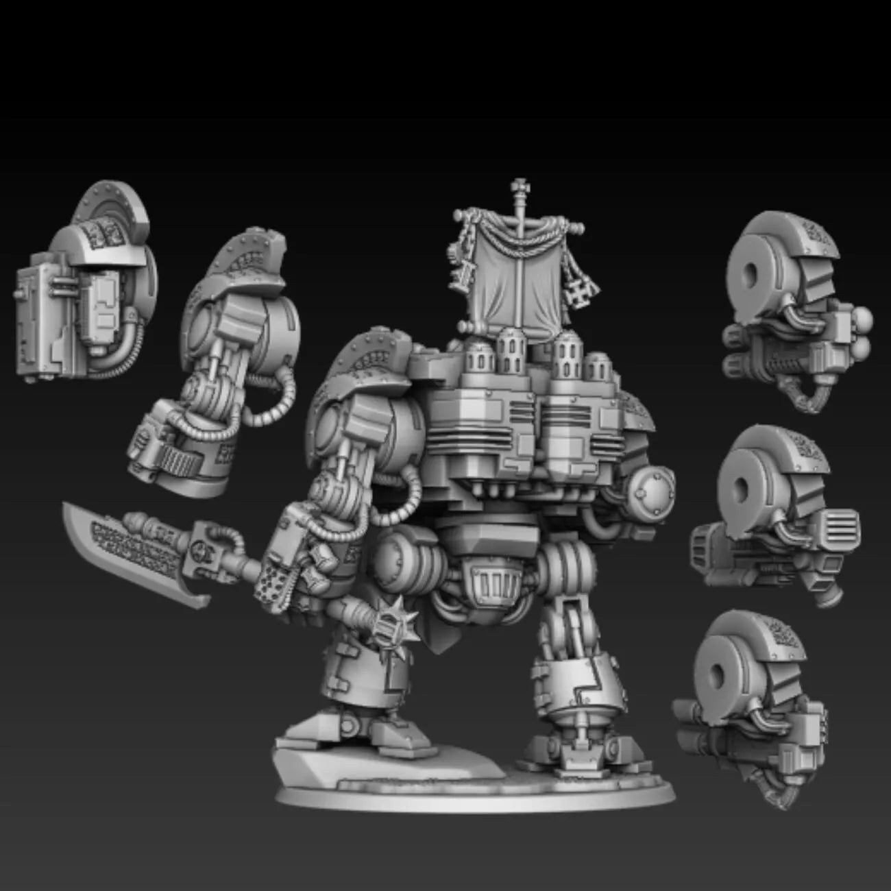 Silver Wardens - Box Walking Robot of Death | For Tabletop Wargames